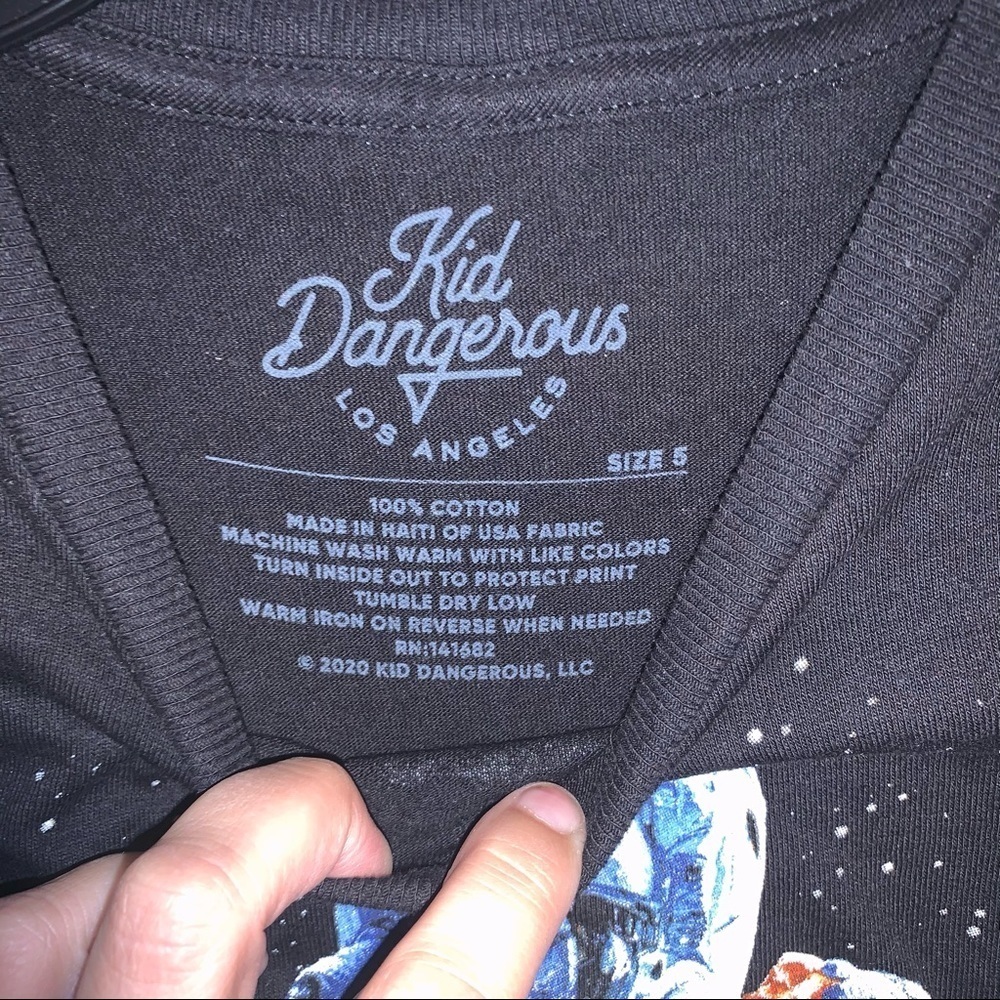 Kid Dangerous Boys' Astronaut Pizza Cotton Tee - Picture 2 of 5